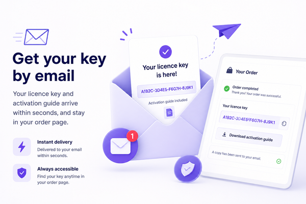 Get your key by email
