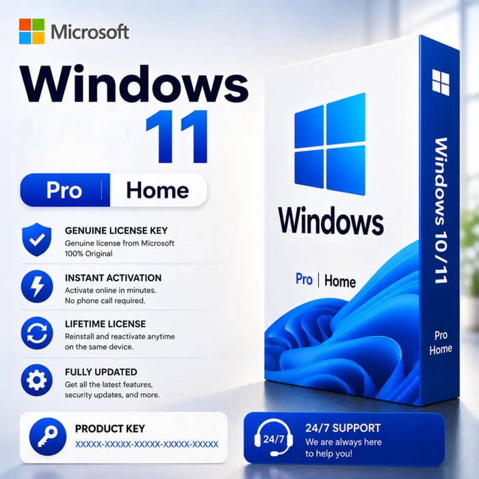 Windows 11 Pro — Lifetime Retail License Key